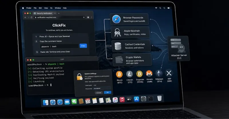 ClickFix Attacks Deliver macOS Stealer Targeting Crypto